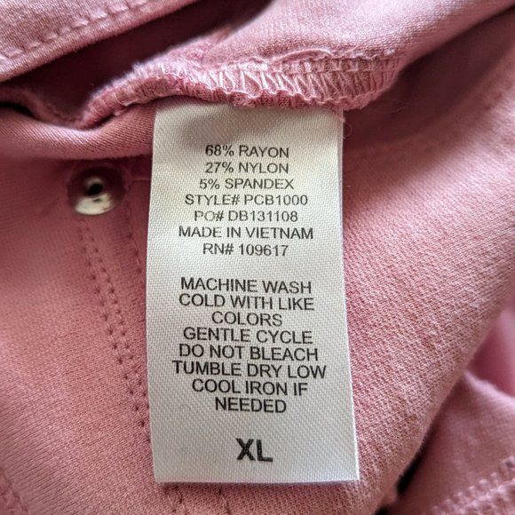 Shinestar pink stretch pants/leggings.   Sz XL - Picture 11 of 13